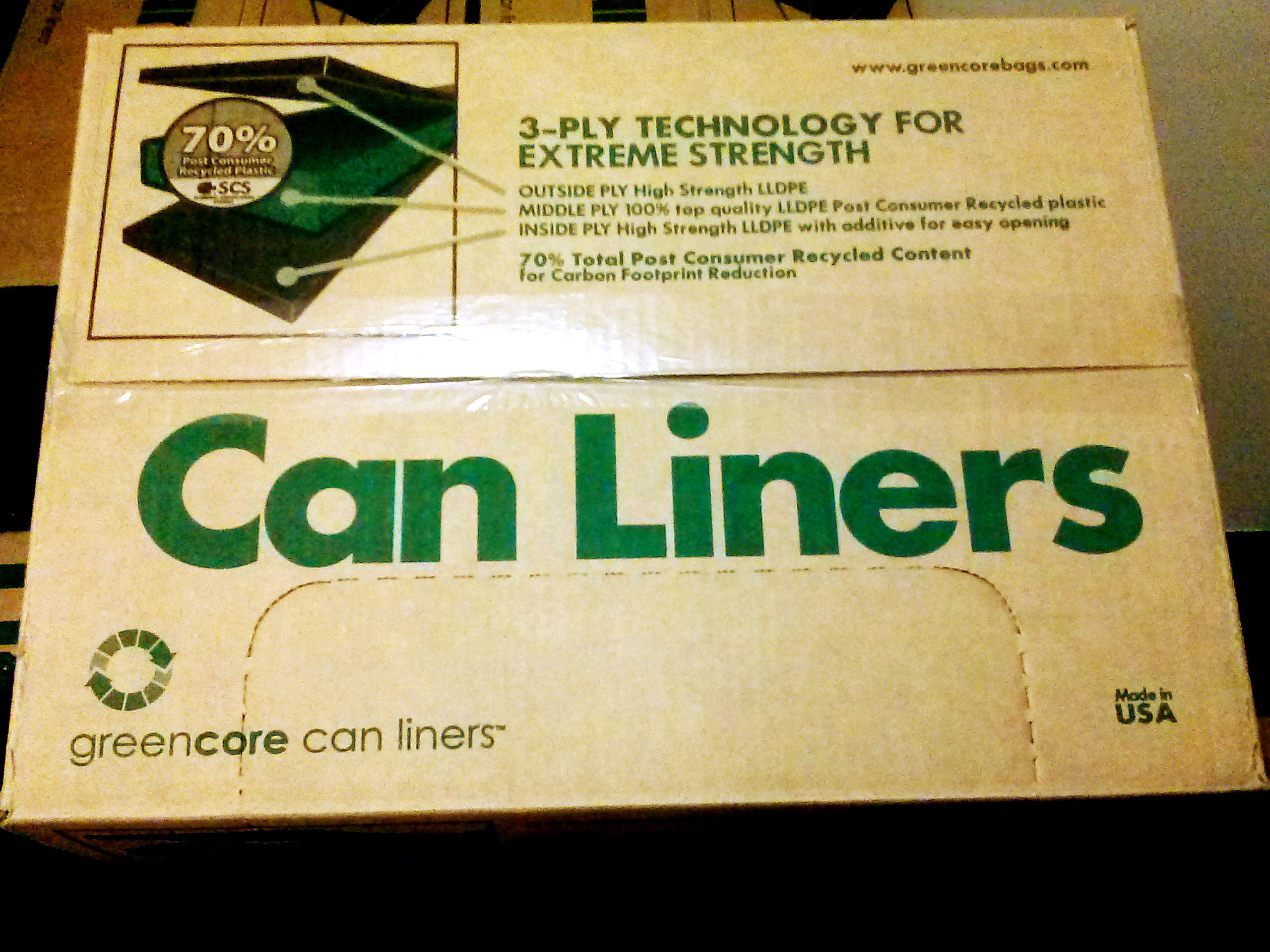 HighRecycled Content Plastic Trash Bags SF